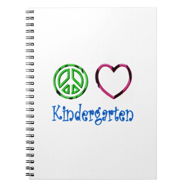 FriedensLiebe-Kindergarten-Schulkindergrad-Lehrer Notizblock (Vorderseite)