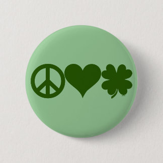 FriedensLiebe-Kleeblätter Button
