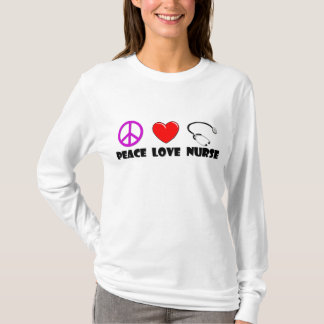 FriedensLiebe-Krankenschwester T-Shirt