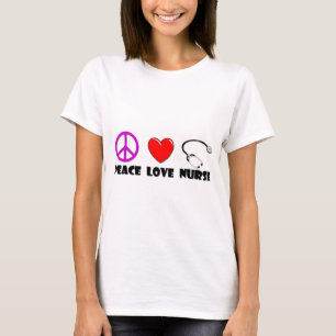 FriedensLiebe-Krankenschwester T-Shirt