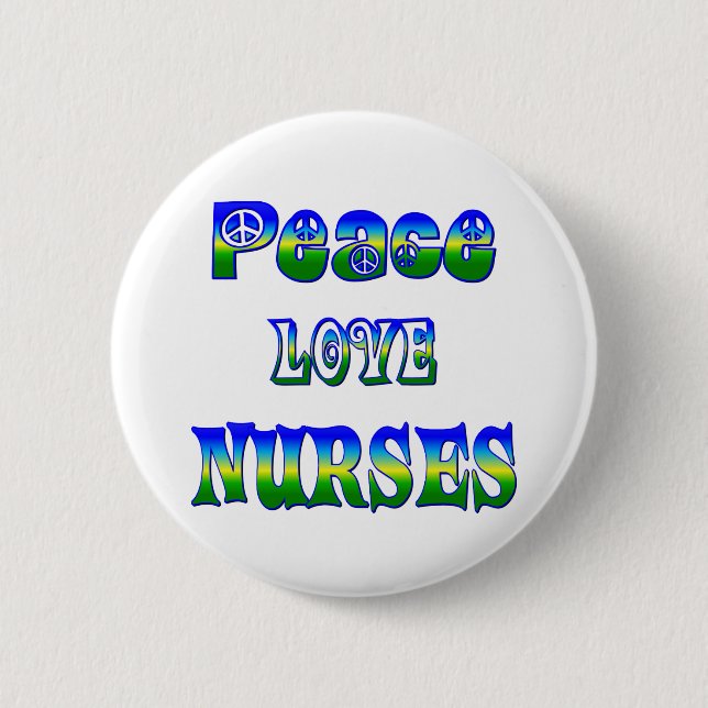 FriedensLiebe-Krankenschwestern Button (Vorderseite)