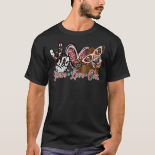 Friedensliebe Kühe Bauernhof Tiere Sonnenblume Hig T-Shirt