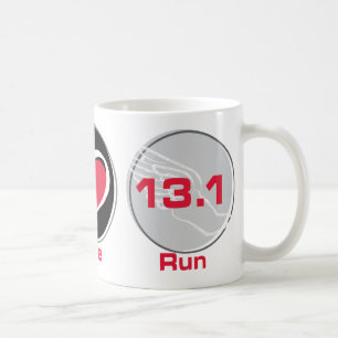 FriedensLiebe lassen Hälfte-Marathon 13,1 laufen Kaffeetasse