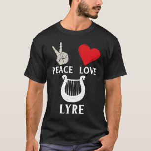 Friedensliebe Lyra Französisch Horn Lyra Instrumen T-Shirt