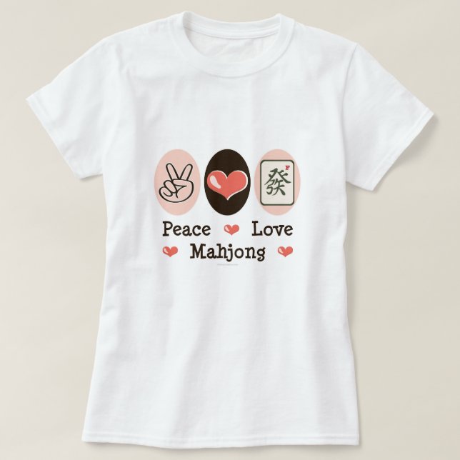 FriedensLiebe Mahjong T-Shirt (Design vorne)