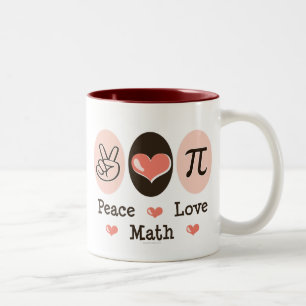 FriedensLiebe-Mathe-Tasse Zweifarbige Tasse