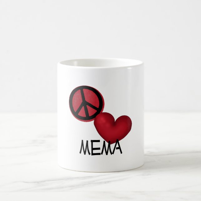 FriedensLiebe Mema Tasse (Mittel)