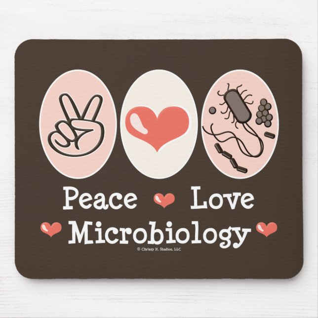 FriedensLiebe-Mikrobiologie Mousepad (Vorne)