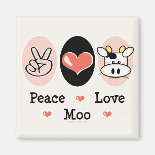 FriedensLiebe-MOO-Kuh-Magnet Magnet