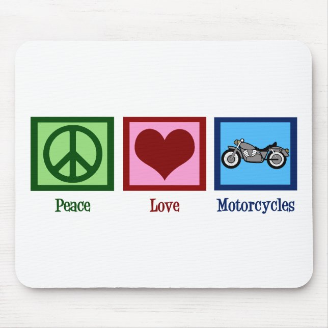 FriedensLiebe-Motorräder Mousepad (Vorne)