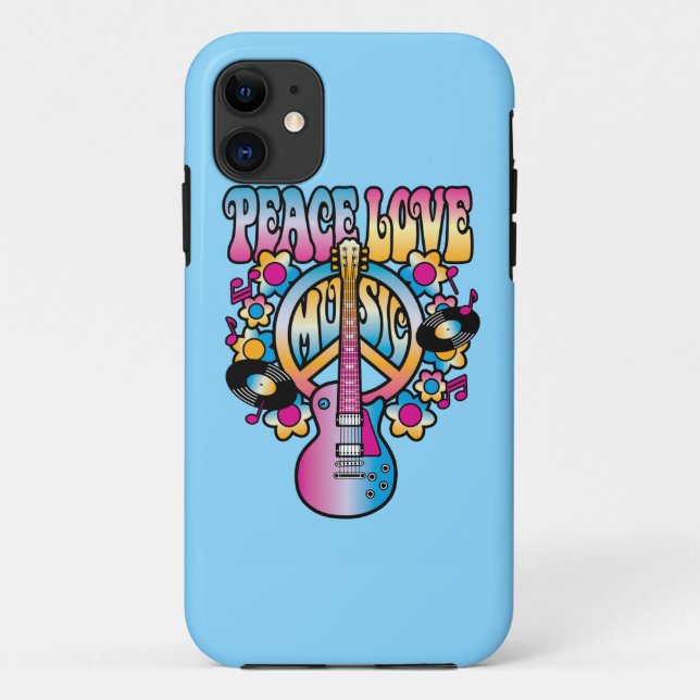 FriedensLiebe-Musik Case-Mate iPhone Hülle (Rückseite)