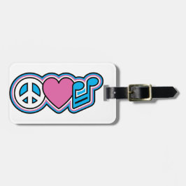 FRIEDENSLiebe-MUSIK Gepäckanhänger