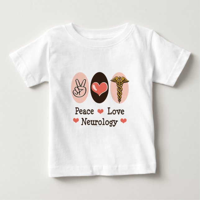FriedensLiebe-Neurologie-Neurologe-Baby-T - Shirt (Vorderseite)