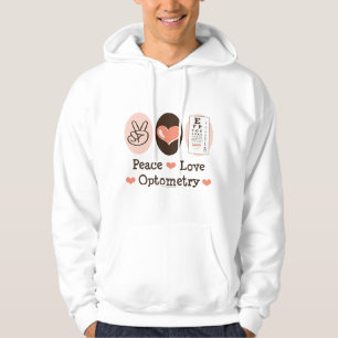 FriedensLiebe-Optometrie-Optometriker-mit Kapuze Hoodie