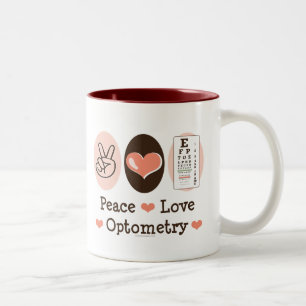 FriedensLiebe-Optometrie-Tasse Zweifarbige Tasse