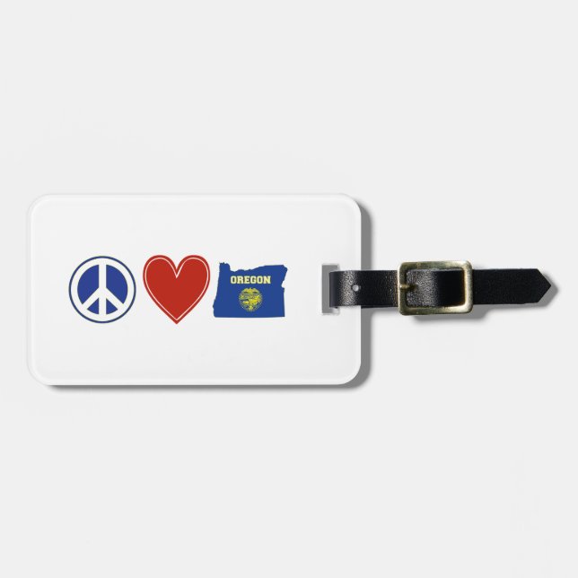 FriedensLiebe Oregon Gepäckanhänger (Vorderseite horizontal)