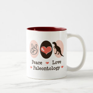 FriedensLiebe-Paläontologie-Tasse Zweifarbige Tasse