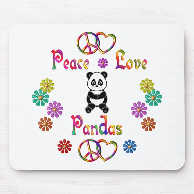 FRIEDENSLiebe-PANDAS Mousepad (Vorne)