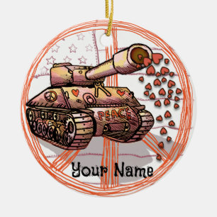 Friedensliebe-Panzer-Schmuck Keramik Ornament
