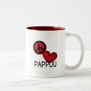 FriedensLiebe Pappou Zweifarbige Tasse