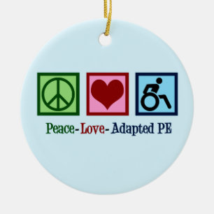 FriedensLiebe passte PET Lehrer an Keramik Ornament