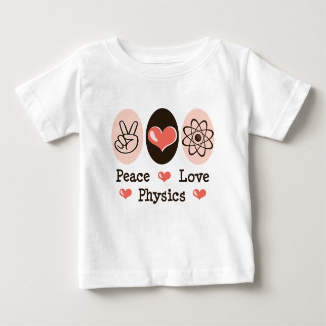 FriedensLiebe-Physik-Baby-langes Hülsen-T-Shirt Baby T-shirt (Vorderseite)