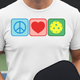 Friedensliebe Pickleball Männer Frauen Minimalisti T-Shirt