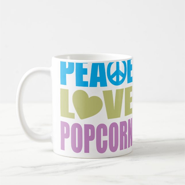FriedensLiebe-Popcorn Kaffeetasse (Links)