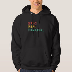 Friedensliebe   Racquetballspieler Schläger Sport Hoodie