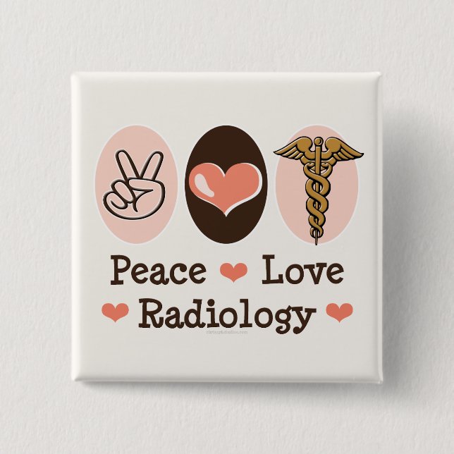 FriedensLiebe-Radiologie-Knopf Button (Vorderseite)