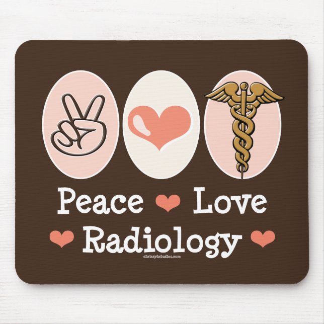 FriedensLiebe-Radiologie-Mausunterlage Mousepad (Vorne)