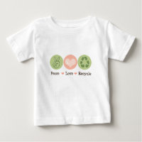 FriedensLiebe recyceln Baby-T-Shirt