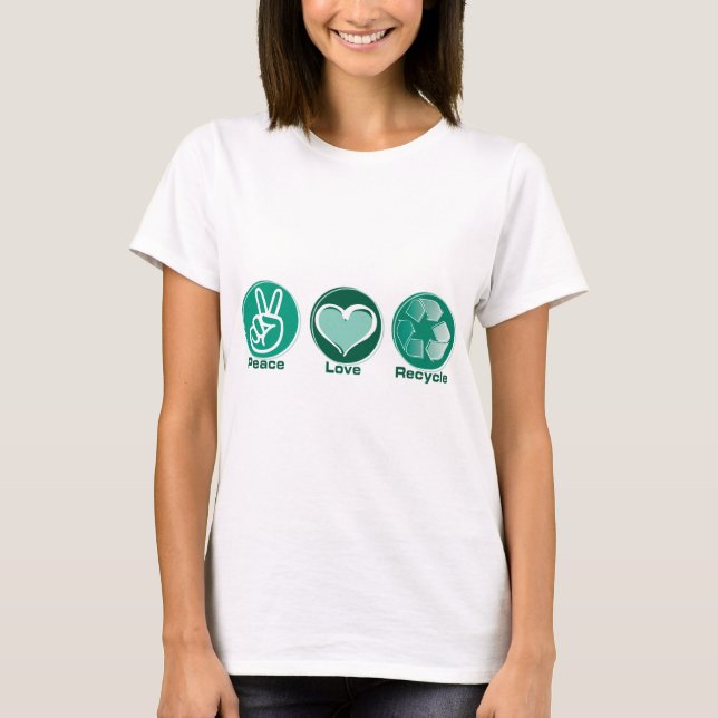 FriedensLiebe recyceln T-Shirt (Vorderseite)