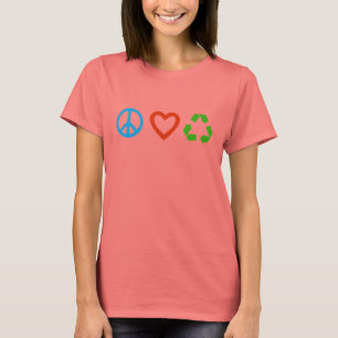 FriedensLiebe recyceln T - Shirt - viele Farben u.
