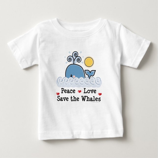 FriedensLiebe retten den Walen Baby-T - Shirt (Vorderseite)