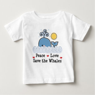 FriedensLiebe retten den Walen Säugling langes Baby T-shirt