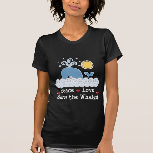 FriedensLiebe retten den Walen T-Shirt (Vorderseite)