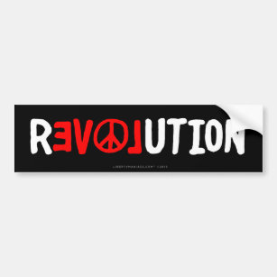 FriedensLiebe-Revolutions-Autoaufkleber Autoaufkleber
