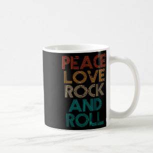 Friedensliebe Rock N Roll Shirt Vintage Band Rock Kaffeetasse