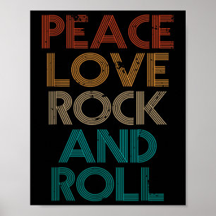 Friedensliebe Rock N Roll Shirt Vintage Band Rock Poster