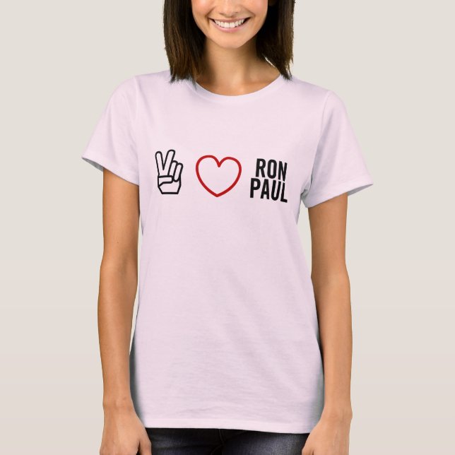 FriedensLiebe-Ron Paul Shirt (Vorderseite)