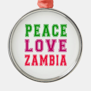 FriedensLiebe-Sambia Silbernes Ornament