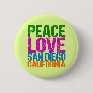 FriedensLiebe San Diego Kalifornien Button
