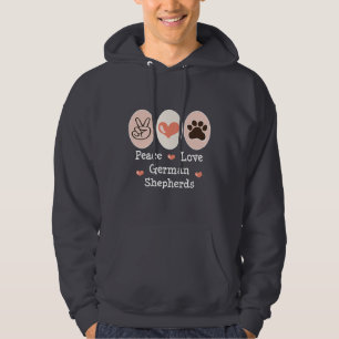 FriedensLiebe-Schäferhund-Sweatshirt Hoodie