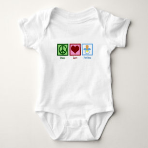 FriedensLiebe-Schnuller Baby Strampler