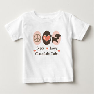 FriedensLiebe-Schokoladen-Labrador-Baby-T - Shirt