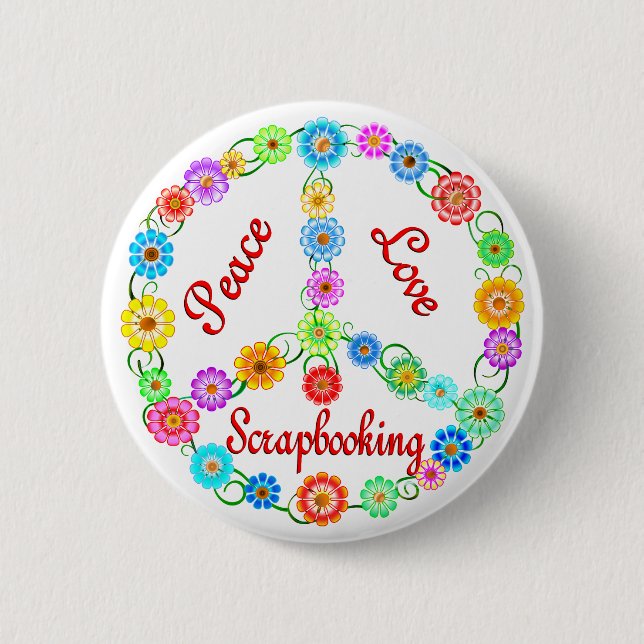 FriedensLiebe Scrapbooking Button (Vorderseite)