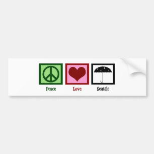FriedensLiebe Seattle Autoaufkleber