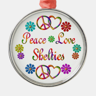 FRIEDENSLiebe SHELTIES Silbernes Ornament