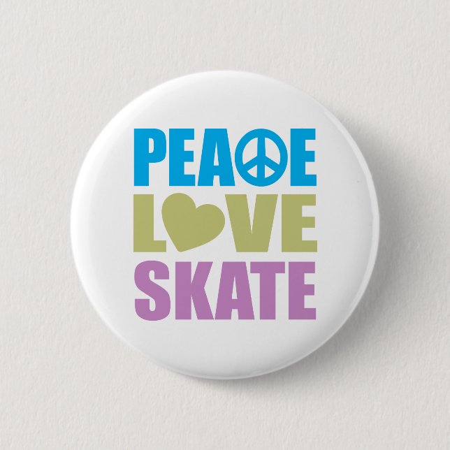FriedensLiebe-Skate Button (Vorderseite)